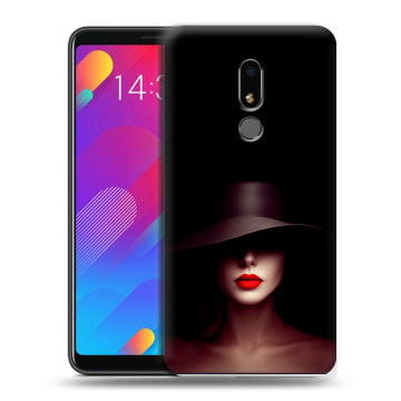 Пластиковый чехол на Meizu M8 Lite с принтом Девушка в шляпе