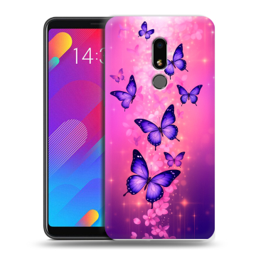 Пластиковый чехол на Meizu M8 Lite с принтом Бабочки