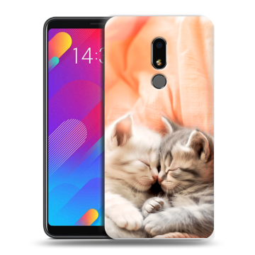 Пластиковый чехол на Meizu M8 Lite с принтом Котята