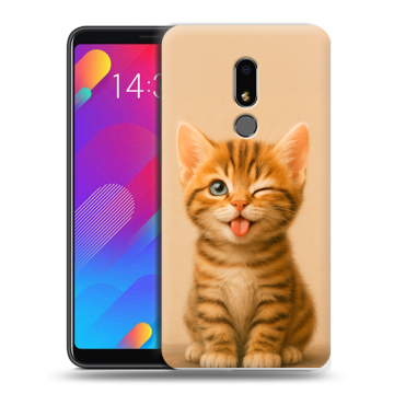 Пластиковый чехол на Meizu M8 Lite с принтом котенок