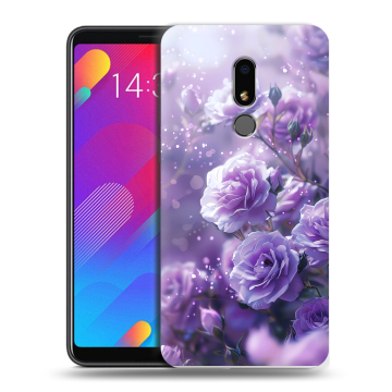Пластиковый чехол на Meizu M8 Lite с принтом Розы цветы