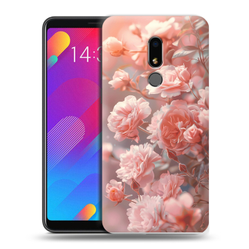 Пластиковый чехол на Meizu M8 Lite с принтом Розовые розы