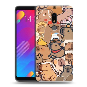 Пластиковый чехол на Meizu M8 Lite с принтом капибара