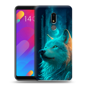 Пластиковый чехол на Meizu M8 Lite с принтом бабочки саккура
