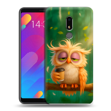 Пластиковый чехол на Meizu M8 Lite с принтом сова Пластиковый чехол на Meizu M8 Lite с принтом сова