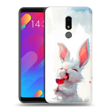 Пластиковый чехол на Meizu M8 Lite с принтом кролик зайчик
