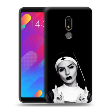 Пластиковый чехол на Meizu M8 Lite с принтом монашка