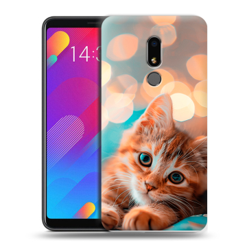 Пластиковый чехол на Meizu M8 Lite с принтом котик