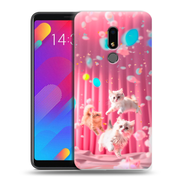 Пластиковый чехол на Meizu M8 Lite с принтом милые котики