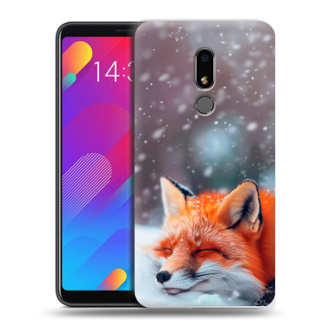 Пластиковый чехол на Meizu M8 Lite с принтом лиса