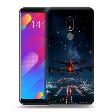 Пластиковый чехол на Meizu M8 Lite с принтом самолет