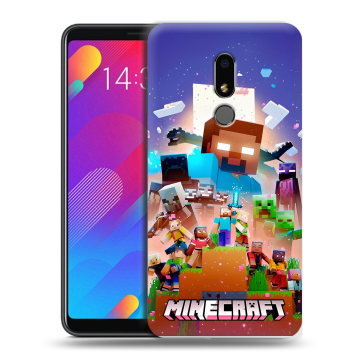 Пластиковый чехол на Meizu M8 Lite с принтом Майнкрафт Minecraft