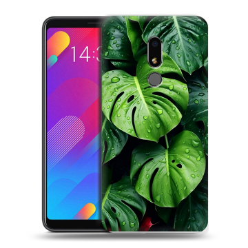 Пластиковый чехол на Meizu M8 Lite с принтом Листья