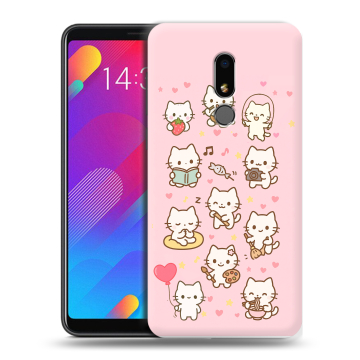 Пластиковый чехол на Meizu M8 Lite с принтом Hello Kitty Хелоу Кити