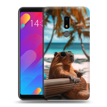 Пластиковый чехол на Meizu M8 Lite с принтом Капибара