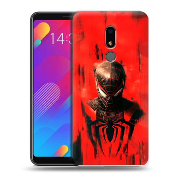 Пластиковый чехол на Meizu M8 Lite с принтом человек паук spiderman