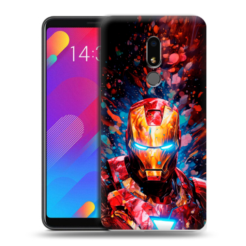 Пластиковый чехол на Meizu M8 Lite с принтом Железный человек Ironman