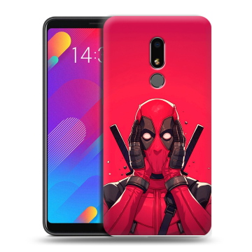 Пластиковый чехол на Meizu M8 Lite с принтом Дедпул Deadpool