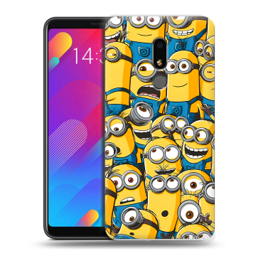 Пластиковый чехол на Meizu M8 Lite с принтом Миньоны