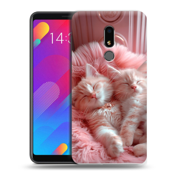 Пластиковый чехол на Meizu M8 Lite с принтом котята котики