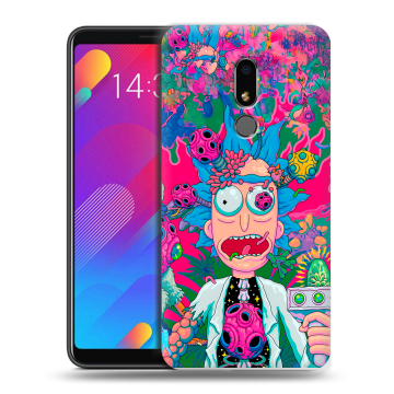 Пластиковый чехол на Meizu M8 Lite с принтом Рик и Морти Rick Morty
