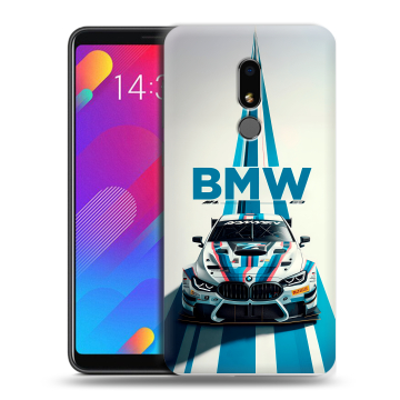 Пластиковый чехол на Meizu M8 Lite с принтом БМВ BMW