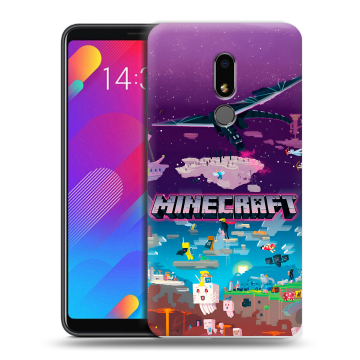 Пластиковый чехол на Meizu M8 Lite с принтом Майнкрафт Minecraft