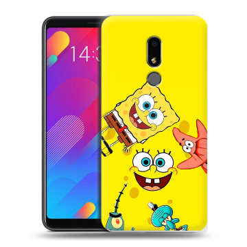 Пластиковый чехол на Meizu M8 Lite с принтом Спанч боб Спанчбоб