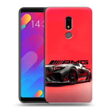 Пластиковый чехол на Meizu M8 Lite с принтом Мерседес Mercedes AMG