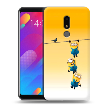 Пластиковый чехол на Meizu M8 Lite с принтом Миньоны