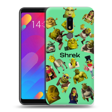 Пластиковый чехол на Meizu M8 Lite с принтом Шрек Shrek