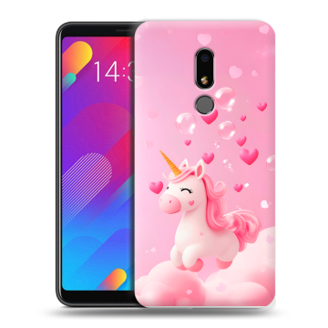 Пластиковый чехол на Meizu M8 Lite с принтом Единорог Пластиковый чехол на Meizu M8 Lite с принтом Единорог