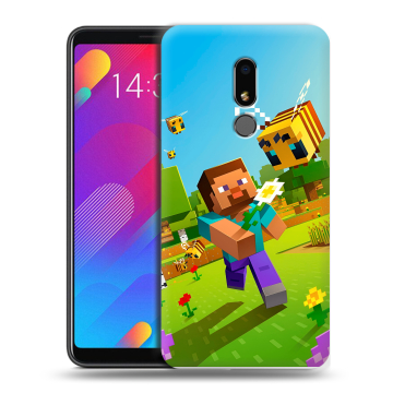 Пластиковый чехол на Meizu M8 Lite с принтом Майнкрафт Minecraft Пластиковый чехол на Meizu M8 Lite с принтом Майнкрафт Minecraft