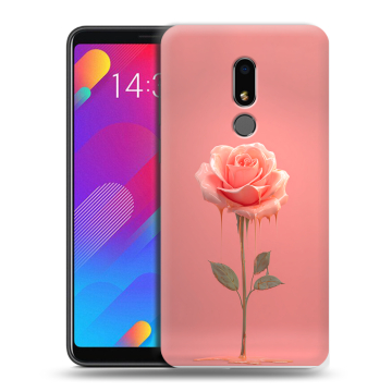 Пластиковый чехол на Meizu M8 Lite с принтом Розовая роза