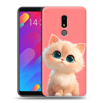 Пластиковый чехол на Meizu M8 Lite с принтом Розовый котенок