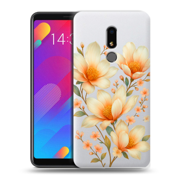 Пластиковый чехол на Meizu M8 Lite с принтом Цветы