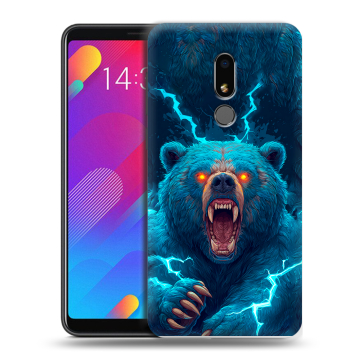 Пластиковый чехол на Meizu M8 Lite с принтом Медведь