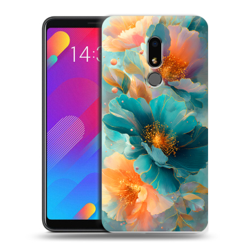 Пластиковый чехол на Meizu M8 Lite с принтом Цветы