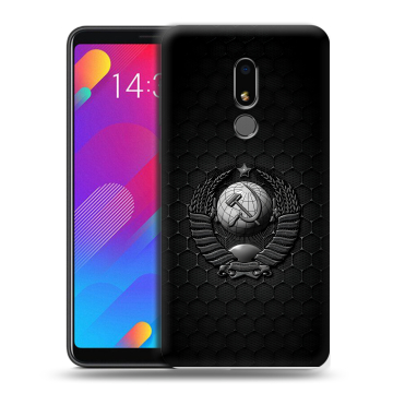 Пластиковый чехол на Meizu M8 Lite с принтом Герб Флаг СССР Пластиковый чехол на Meizu M8 Lite с принтом Герб Флаг СССР