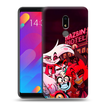 Пластиковый чехол на Meizu M8 Lite с принтом Hazbin Hotel Отель Хазбин