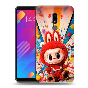 Пластиковый чехол на Meizu M8 Lite с принтом Labubu Лабубу