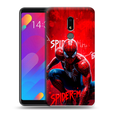 Пластиковый чехол на Meizu M8 Lite с принтом Spiderman Человек паук