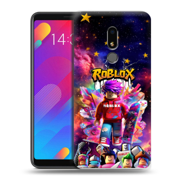 Пластиковый чехол на Meizu M8 Lite с принтом Roblox Роблокс