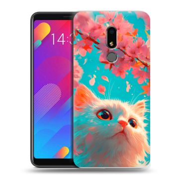 Пластиковый чехол на Meizu M8 Lite с принтом Красивый кот