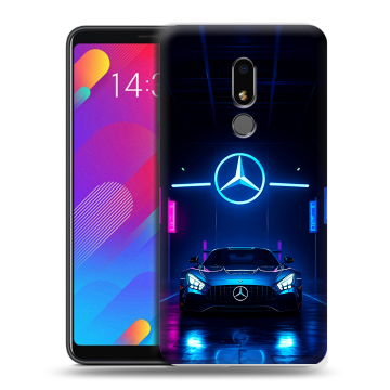 Пластиковый чехол на Meizu M8 Lite с принтом Mercedes Мерседес