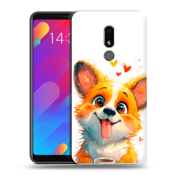 Пластиковый чехол на Meizu M8 Lite с принтом корги