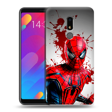 Пластиковый чехол на Meizu M8 Lite с принтом Spiderman Человек паук