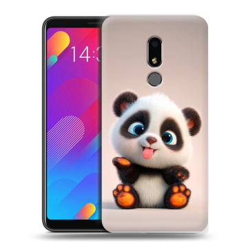Пластиковый чехол на Meizu M8 Lite с принтом милая панда