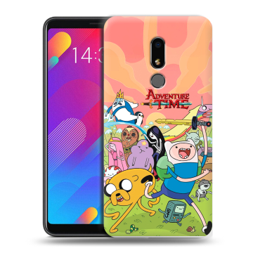 Пластиковый чехол на Meizu M8 Lite с принтом Adventure time Время приключений