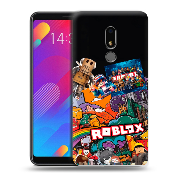 Пластиковый чехол на Meizu M8 Lite с принтом Roblox Роблокс Пластиковый чехол на Meizu M8 Lite с принтом Roblox Роблокс